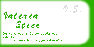 valeria stier business card